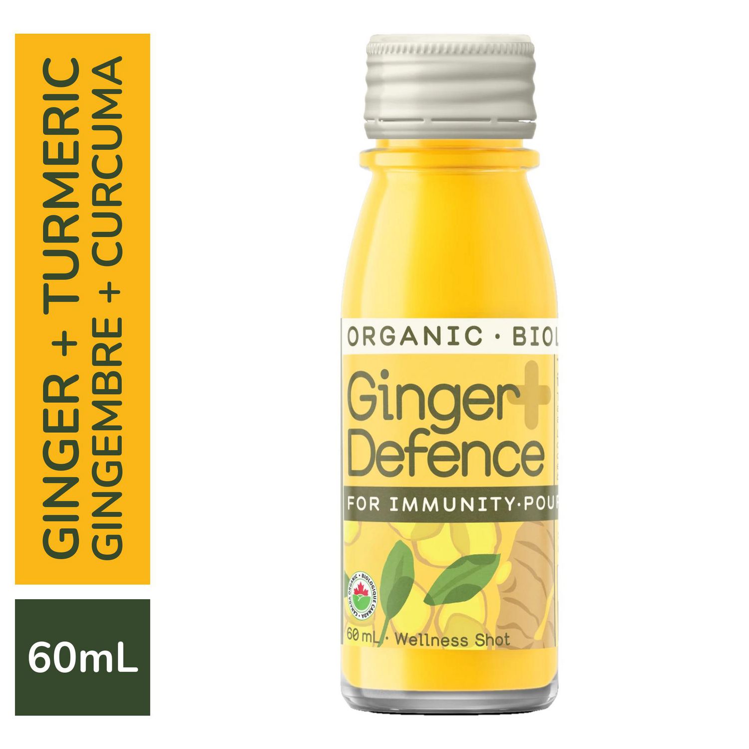 Greenhouse Ginger Defence Organic Ginger Shot with Turmeric, 60 mL
