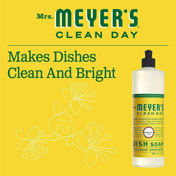 Mrs. Meyer's Clean Day plat de jour, liquide vaisselle, 473ml