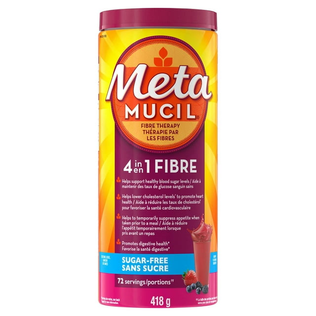 Metamucil 3 in 1 MultiHealth Fibre! Sugar-Free Fiber Suplement Powder