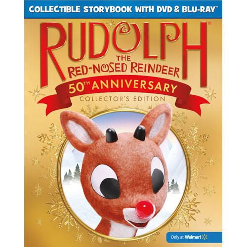 Film Rudolph The Red-Nosed Reindeer (Édition Collector's 50e Anniversaire) (Collectible Storybook + Blu-ray + DVD) (Exclusivité Walmart)