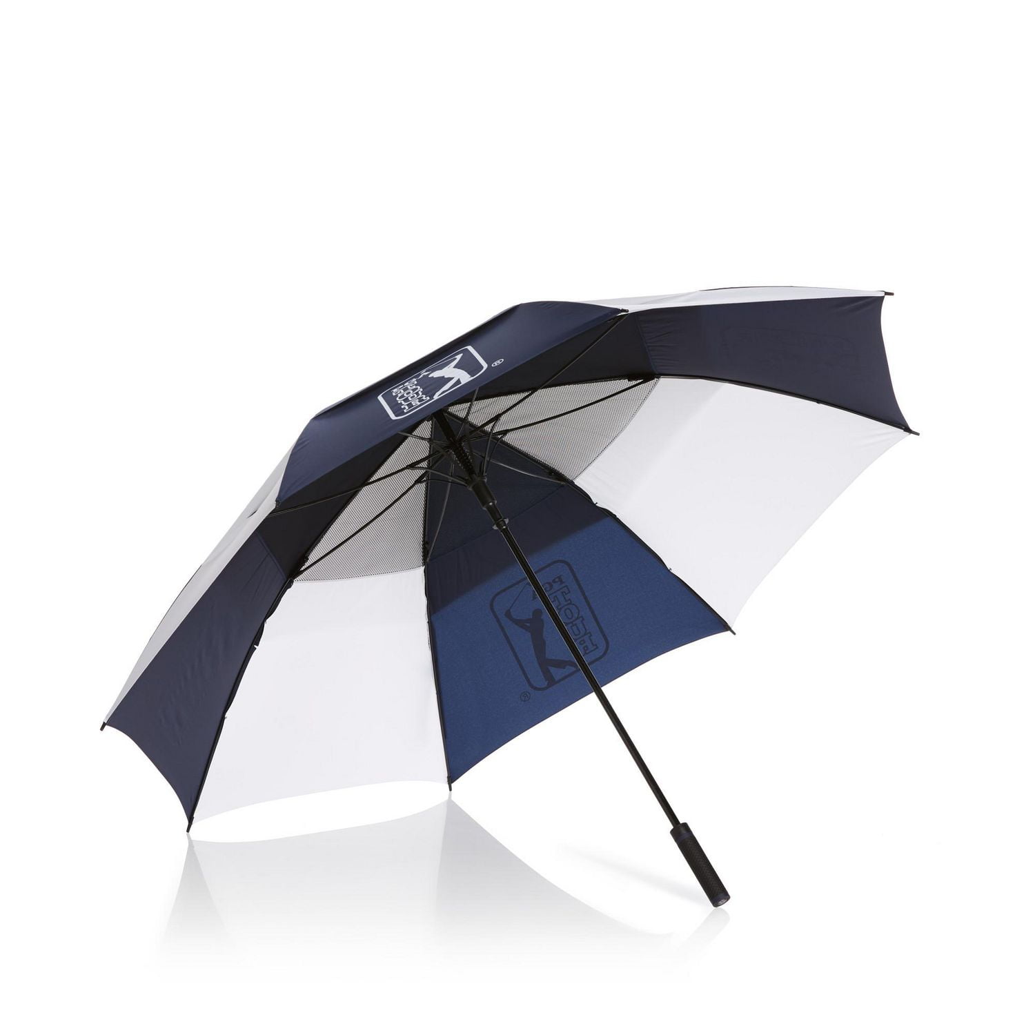 PGA TOUR Course Essentials 68 Inch Double Canopy Umbrella With Easy Button Open Closure, PGA TOUR Course Essentials Umbrella