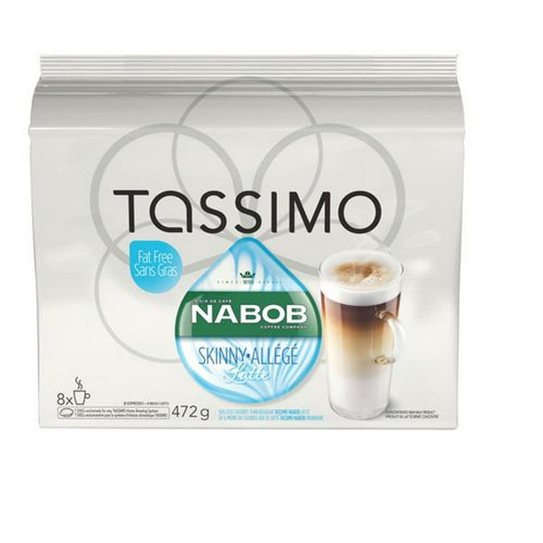 Latté allégé T-Discs Nabob de Tassimo Paq. de 8 T-Discs espresso et 8T-Discs lait, 472 g