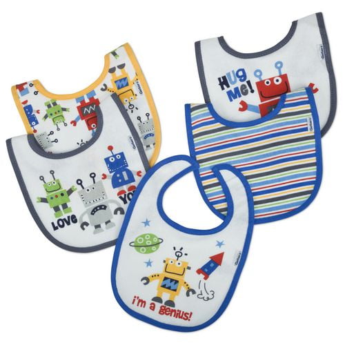 5Pack Terry Starter Bibs Blue English Walmart Canada