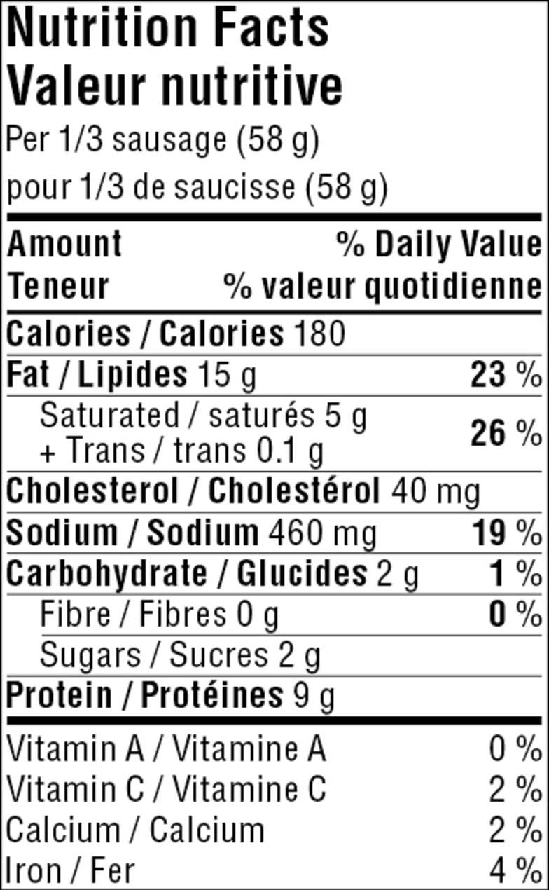 Saucisses fumées Great Value au fromage 175g