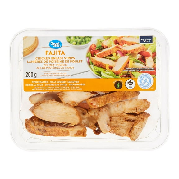 Great Value fully cooked Fajita Chicken Breast Strips