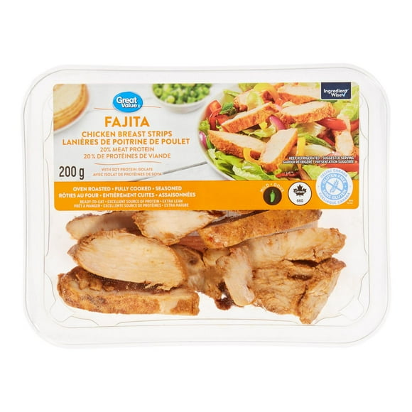 Great Value Fajita Chicken Breast Strips, 200 g