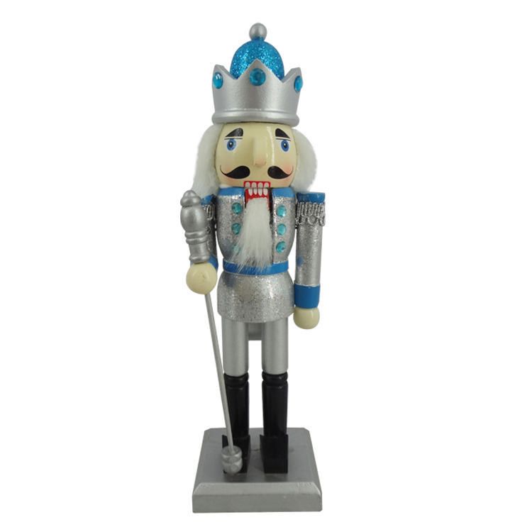 10" Christmas Wooden Nutcracker Silver/Blue Walmart Canada