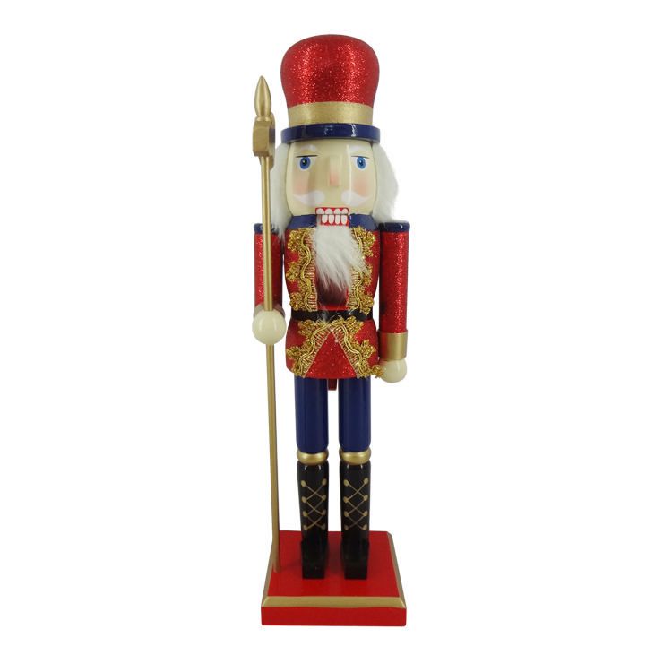 14" Christmas Wooden Nutcracker Red/Blue/Gold Walmart Canada