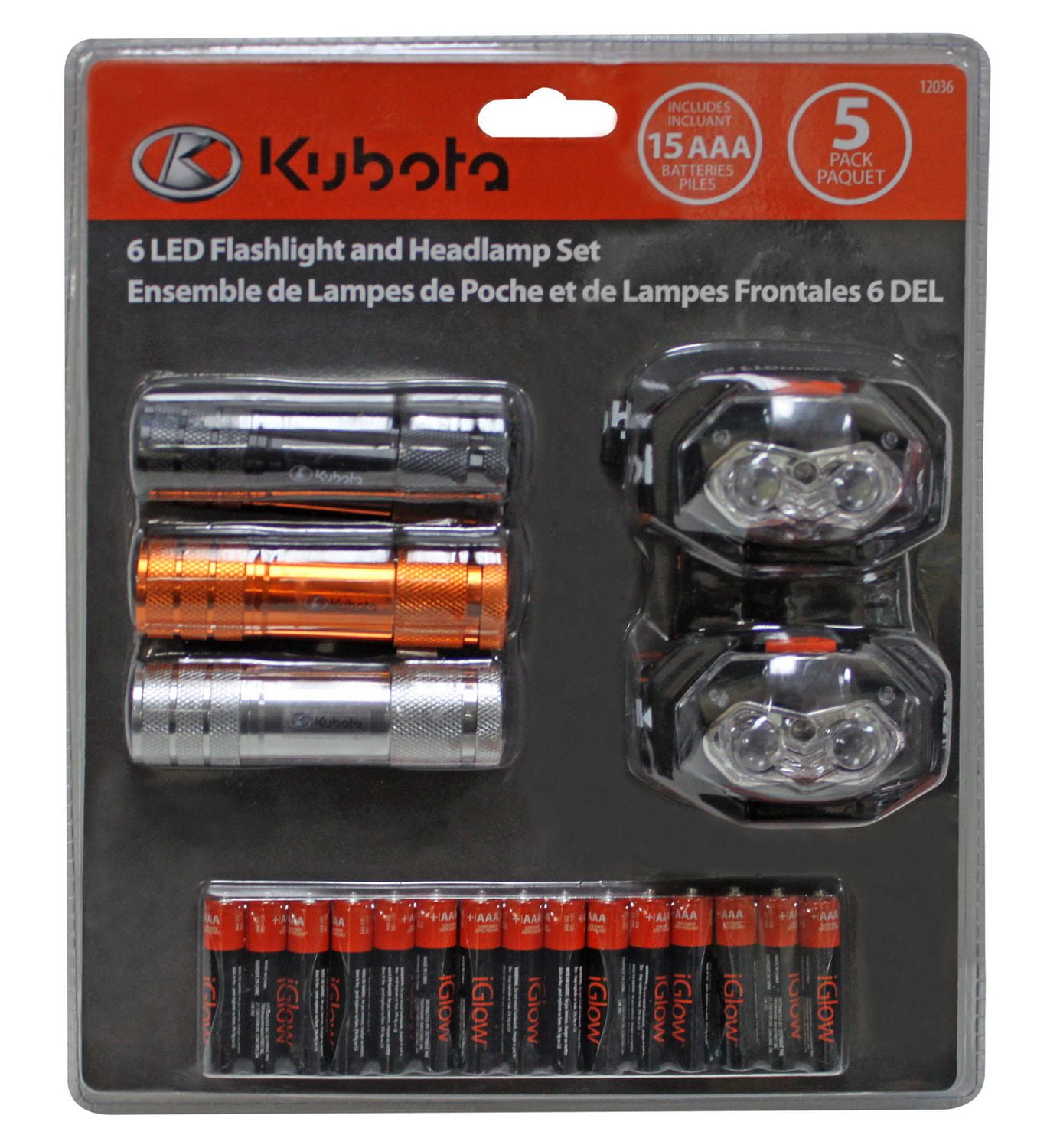 Kubota LED Flashlight & Headlamp Set Walmart Canada