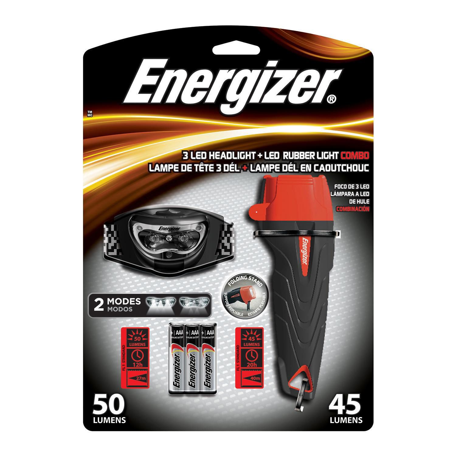 Energizer 3 LED Headlight + Rubber Light Combo Walmart Canada