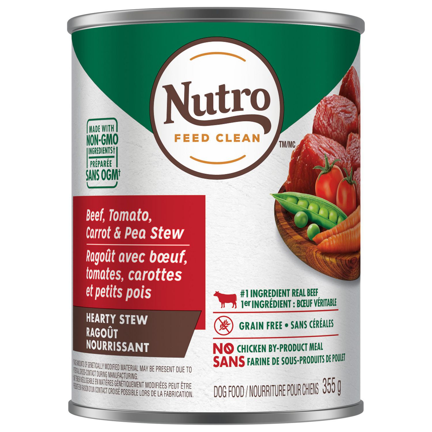 Nutro Grain Free Hearty Chunky Beef, Tomato, Carrot & Pea Stew Wet Dog ...