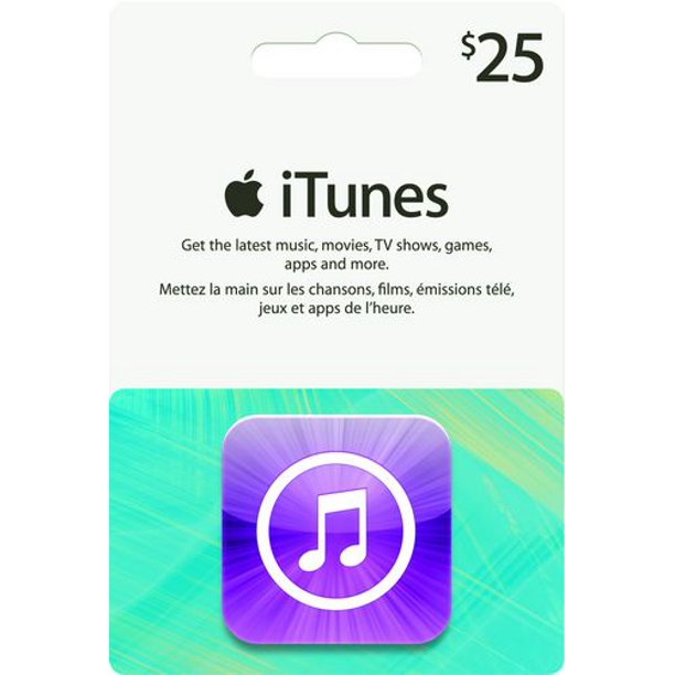 Carte iTunes 25 $