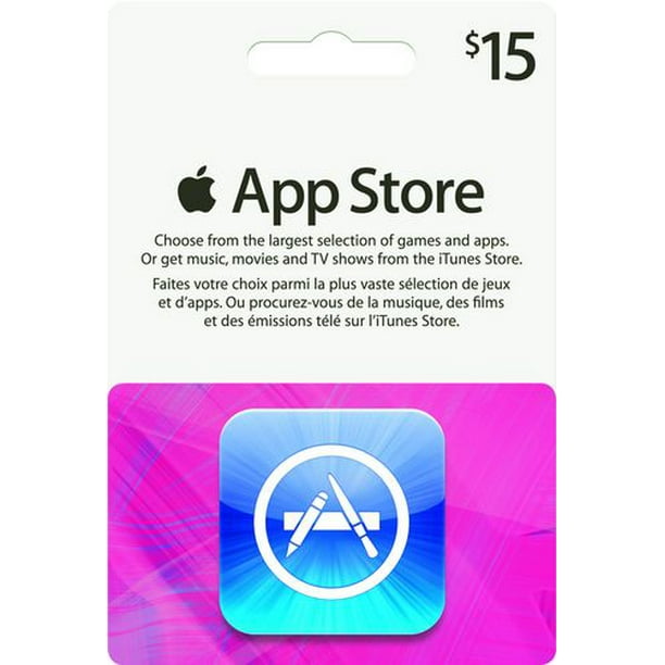 Carte pour iTunes et apps 15 $