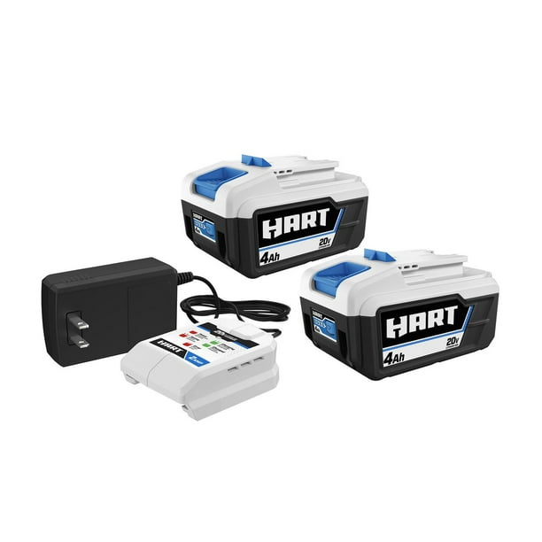 HART 20Volt LithiumIon 2Pack 4.0Ah Battery and Charger Kit Walmart.ca