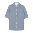 thumbnail image 4 of MARIA ½” SLEEVE GINGHAM TOP, 4 of 4