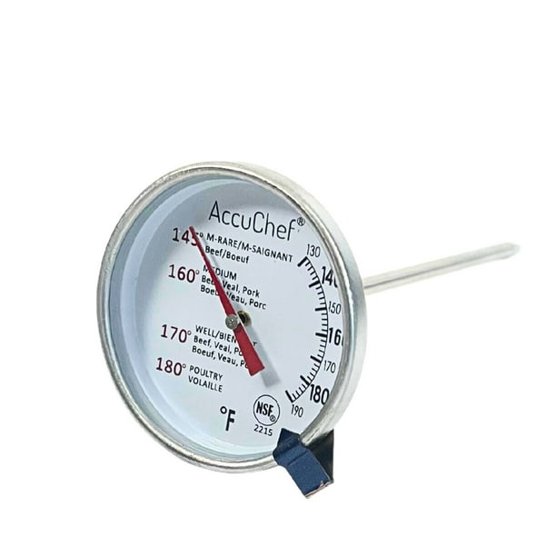 Accuchef thermomètre de congélateur/réfrigérateur, en acier inoxydable, à  suspendre ou placer debout, modèle 2225 Surveillez la température de  rangement 