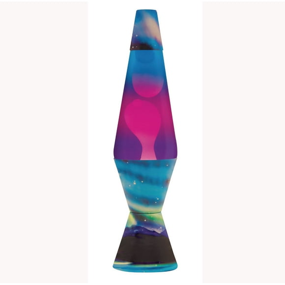Lava 14.5" Colourmax Northern Lights Lamp, Silver glitter/tri-coloured
