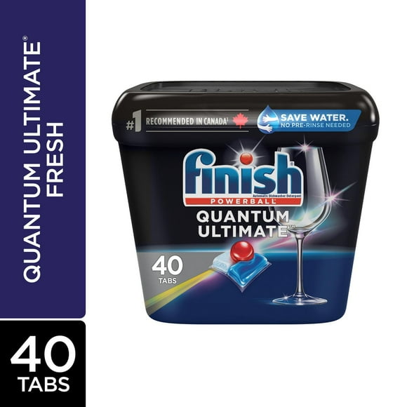 Détergent pour lave-vaisselle Finish, Quantum Ultimate, frais, 40 comprimés 40 comprimés