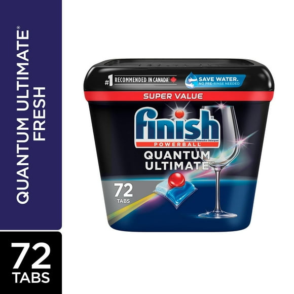 Détergent pour lave-vaisselle Finish, Quantum Ultimate, frais, 72 comprimés 72 comprimés