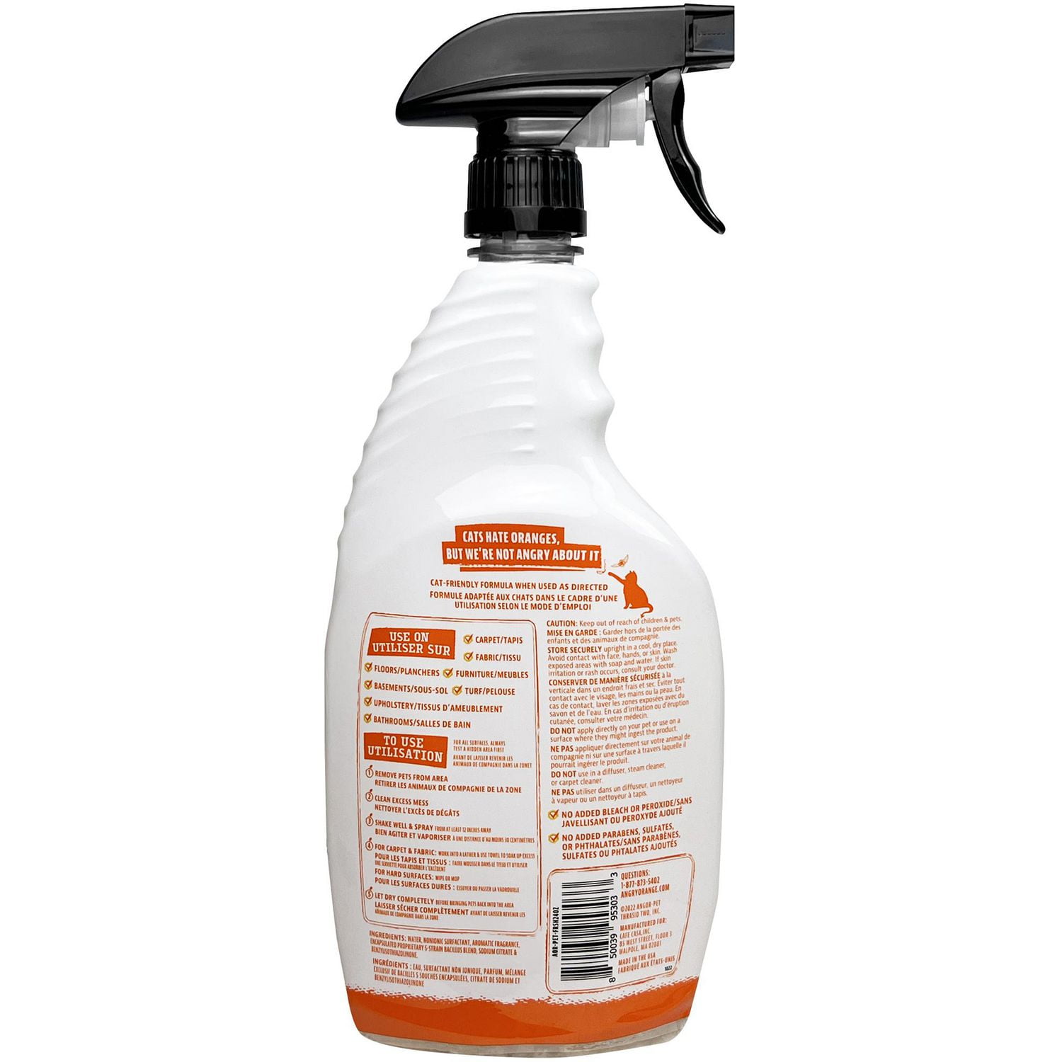 Angry Orange 24oz Pet Stain and Odor Remover Fresh Scent, Pet Stain and Odor Remover