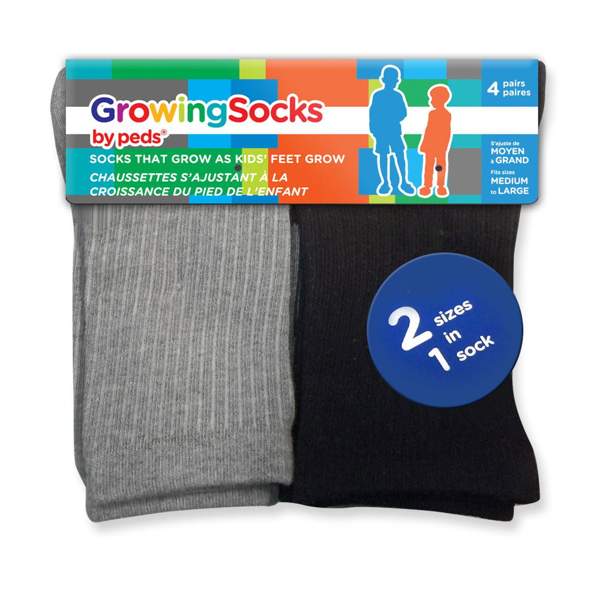 Growing Socks by Peds® 4pk Boys Socks Walmart Canada