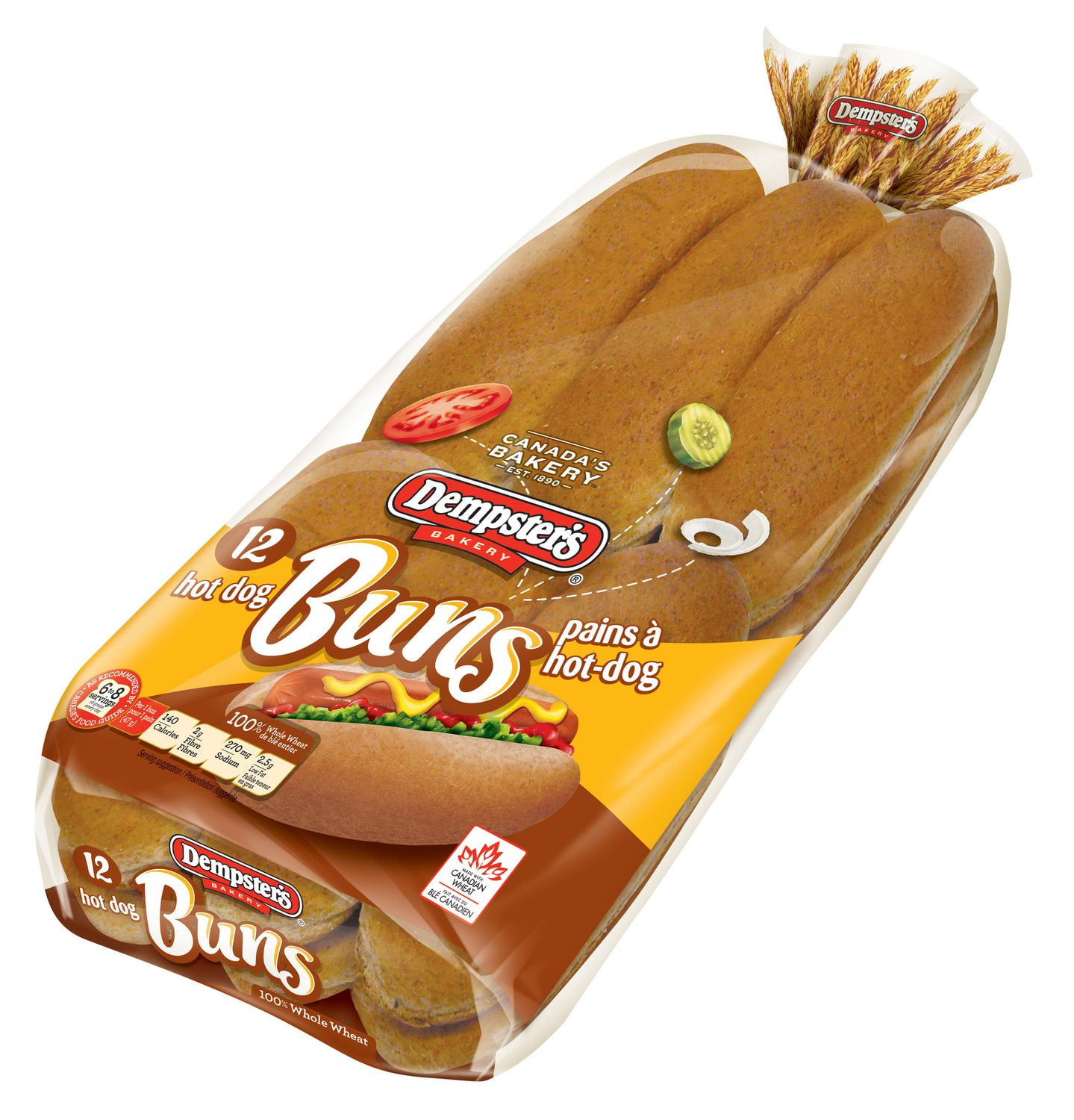 Dempster's Originals 100 Whole Wheat Hot Dog Buns Walmart Canada