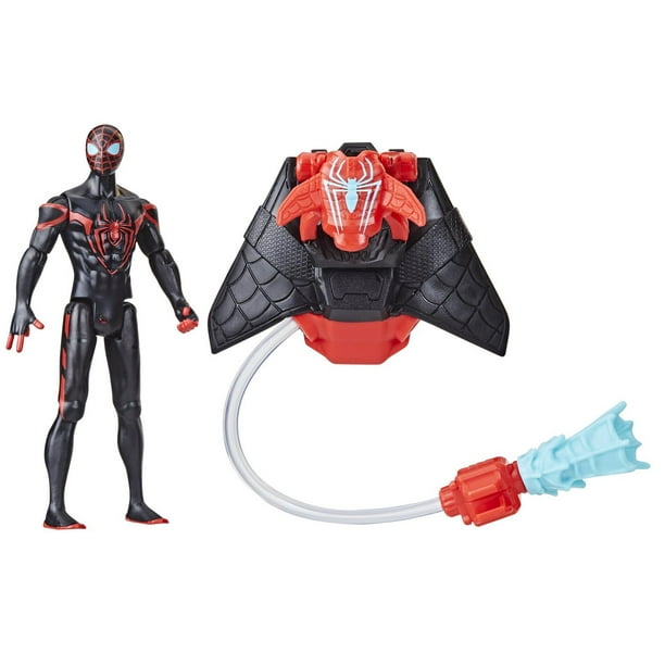 Marvel Spider-Man Aqua Web Warriors, figurine Miles Morales de 10 cm avec  accessoire à jet d'eau réutilisable 