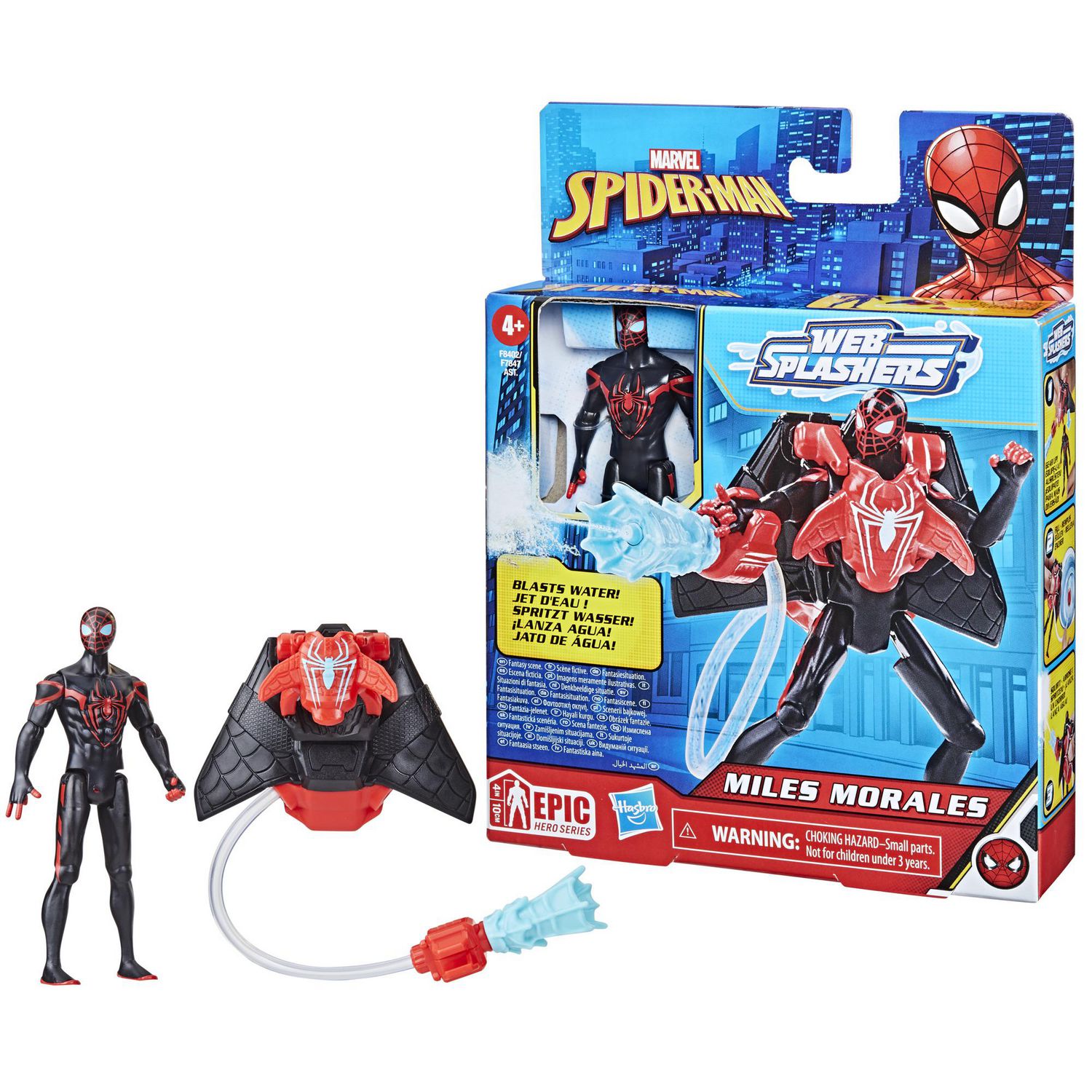 Marvel Spider-Man Aqua Web Warriors 4-Inch Miles Morales Action