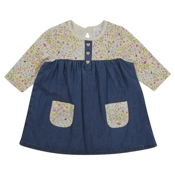 Robe en jersey effet denim George British Design pour bébés filles