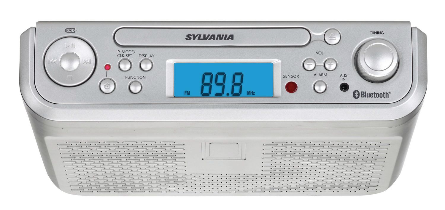 Sylvania Under Counter Bluetooth Fm Clock Radio With Cd Player