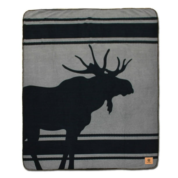 Canadiana Jeté décoratif Moose, 50 x 60 po