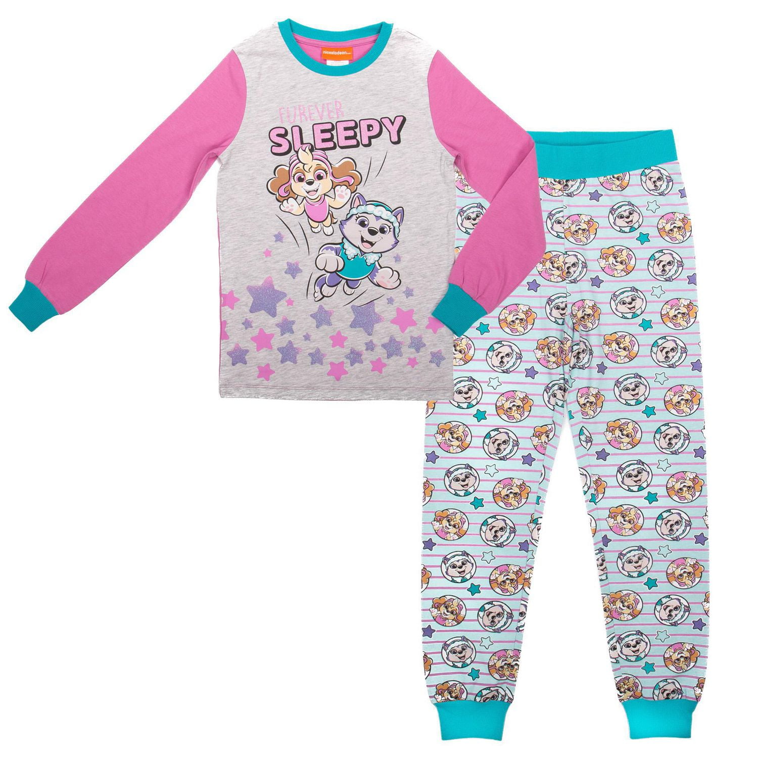 Paw Patrol Girl's 2-Piece Long Sleeve Pajama Set