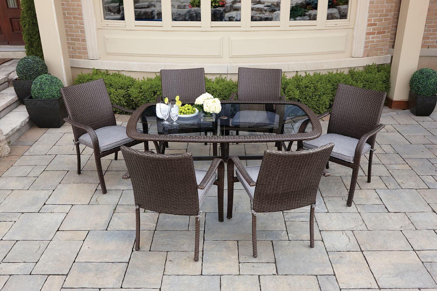 hometrends tuscany ii 7 piece dining set