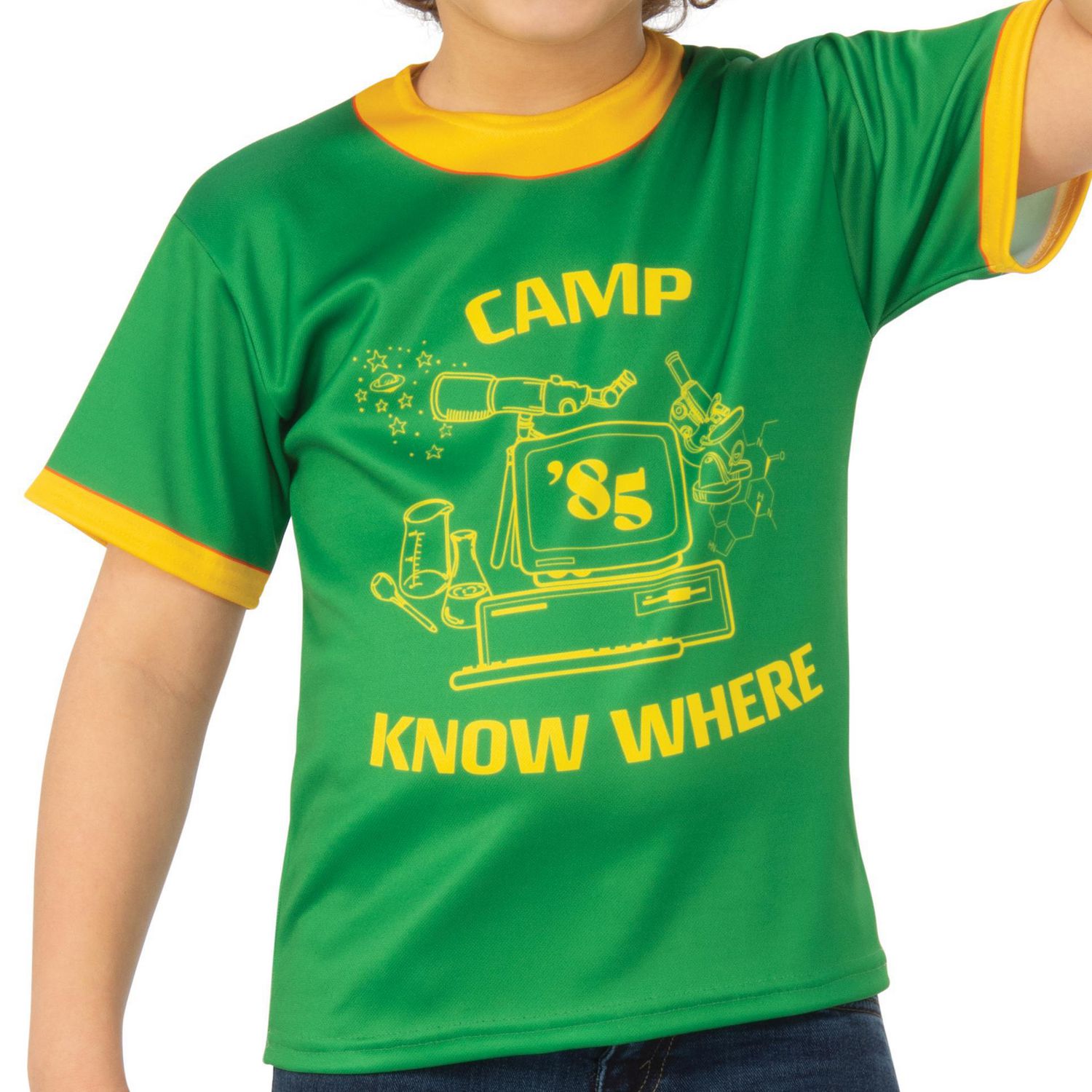  Party City Dustin's “Camp Know Where” T-Shirt, Halloween  Costume for Adults, Stranger Things, Large/Extra Large : Clothing, Shoes &  Jewelry