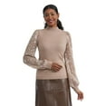 thumbnail image 1 of Mexx pull à col montant et à manches fleuries pour femmes, 1 of 5