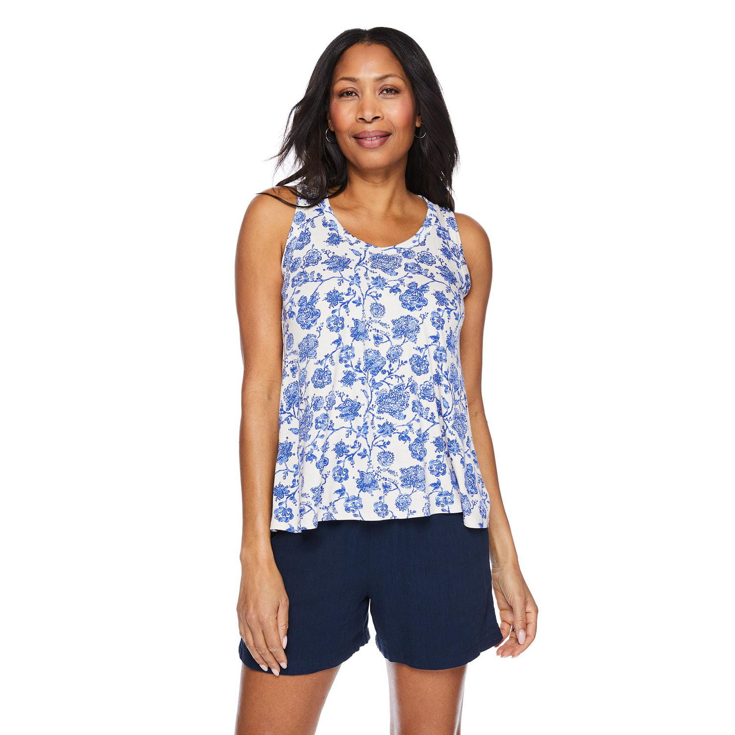 Iyla Women's Drapey V-Neckline Tank, Sizes S-XXL