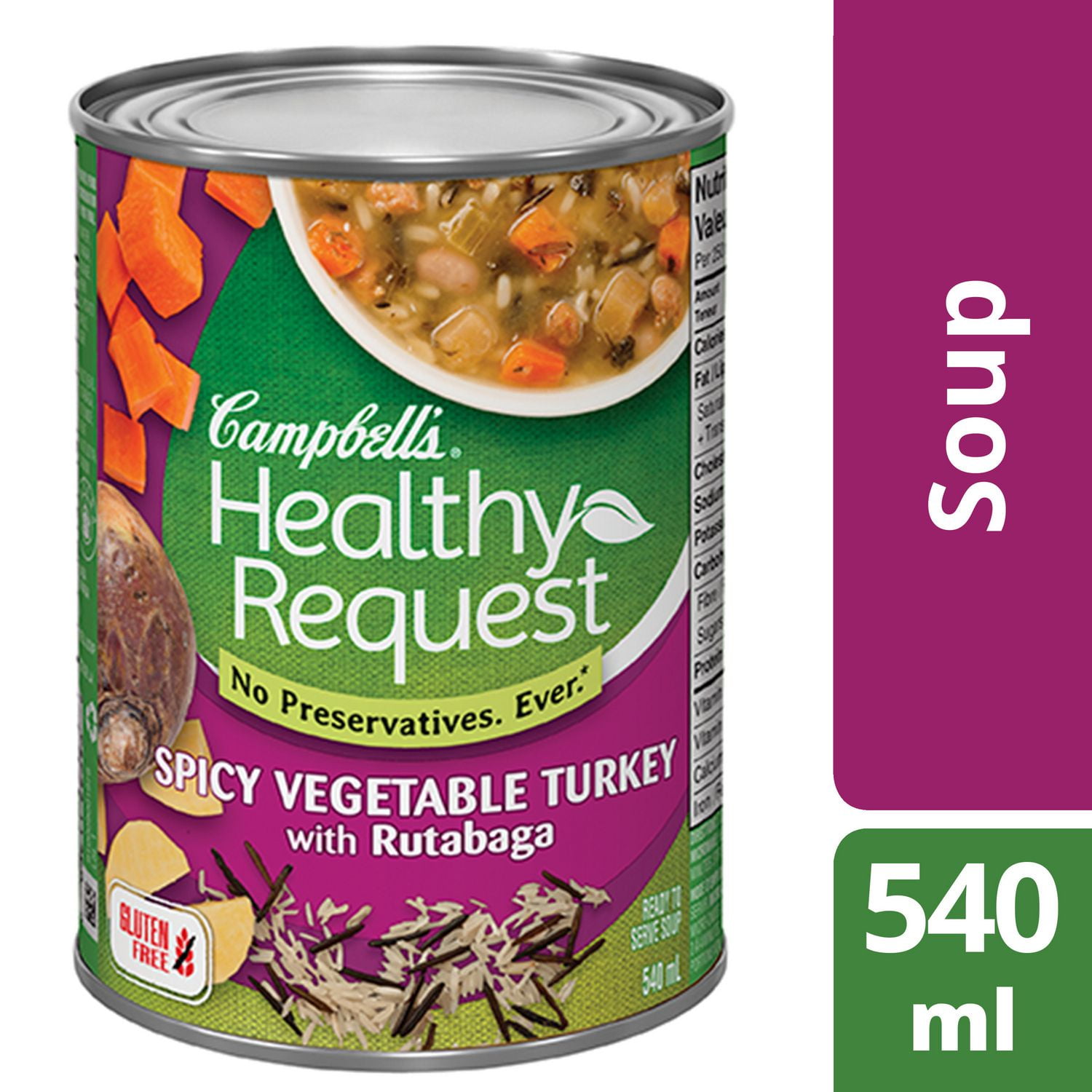 Campbell’s Campbell's® Healthy Request Gluten Free Spicy Vegetable Turkey with Rutabaga Soup