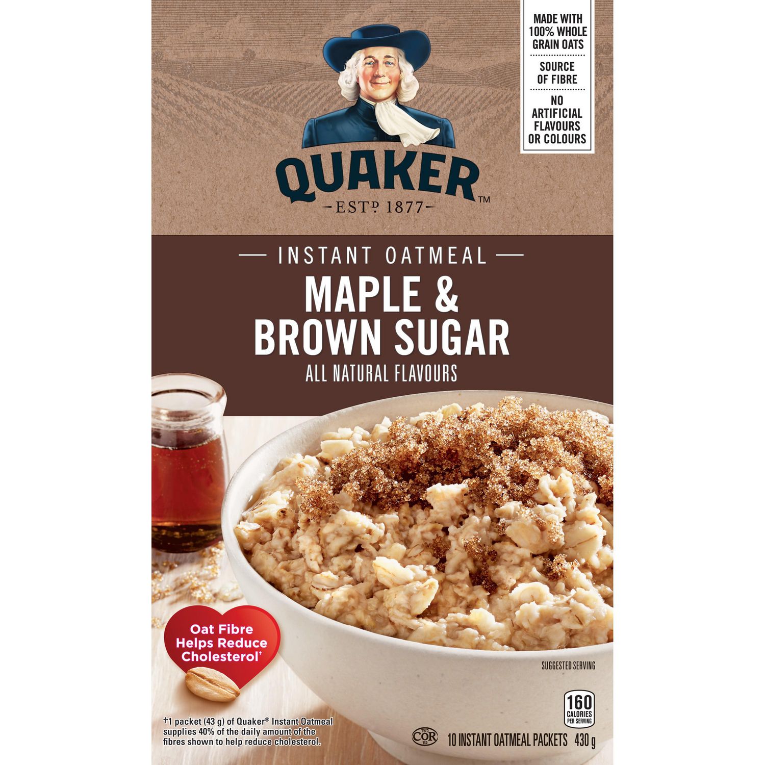 Quaker Maple And Brown Sugar Oatmeal Packet Nutrition ...
