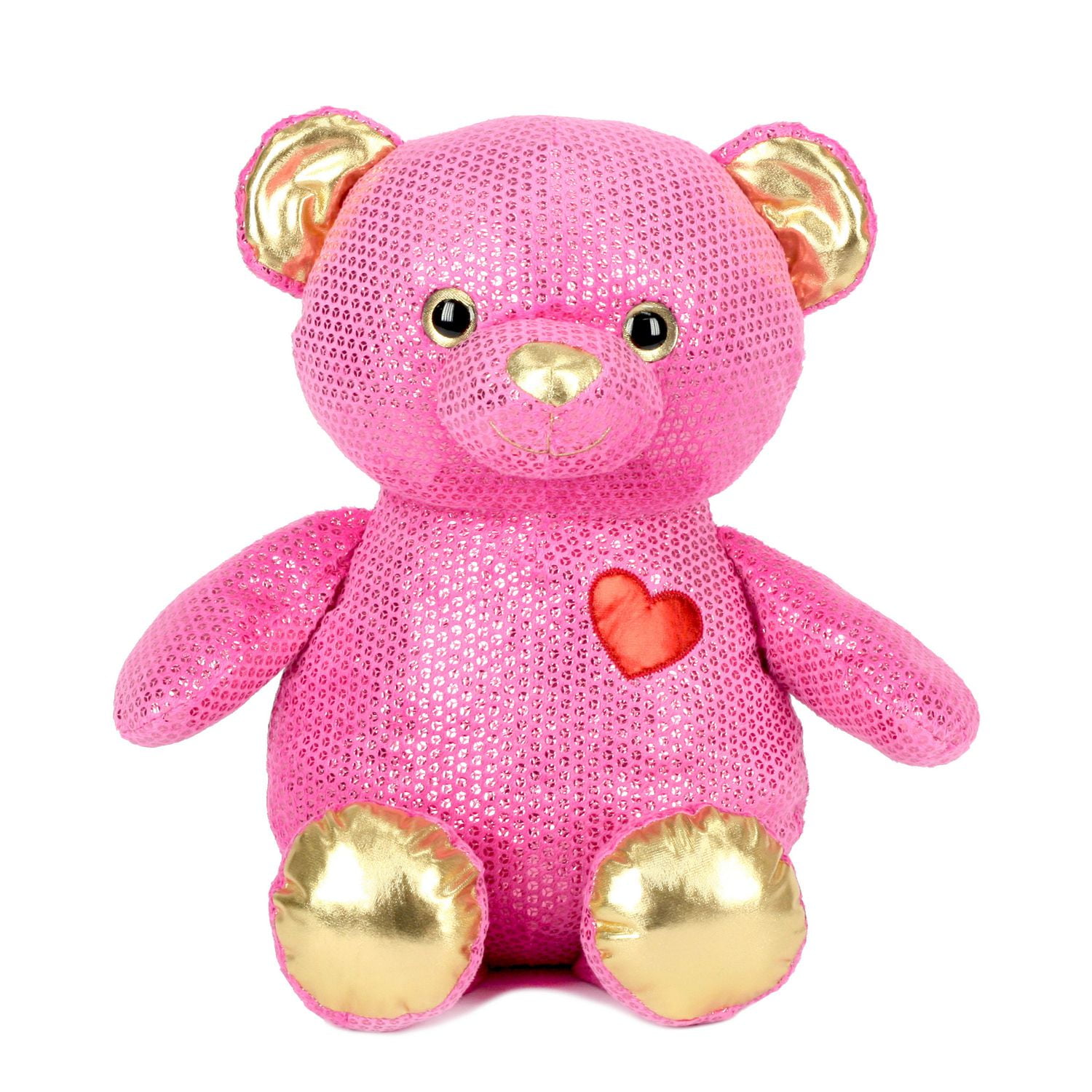 Way to celebrate Soft Sequin Teddy Bear Pink Stuffed Toy