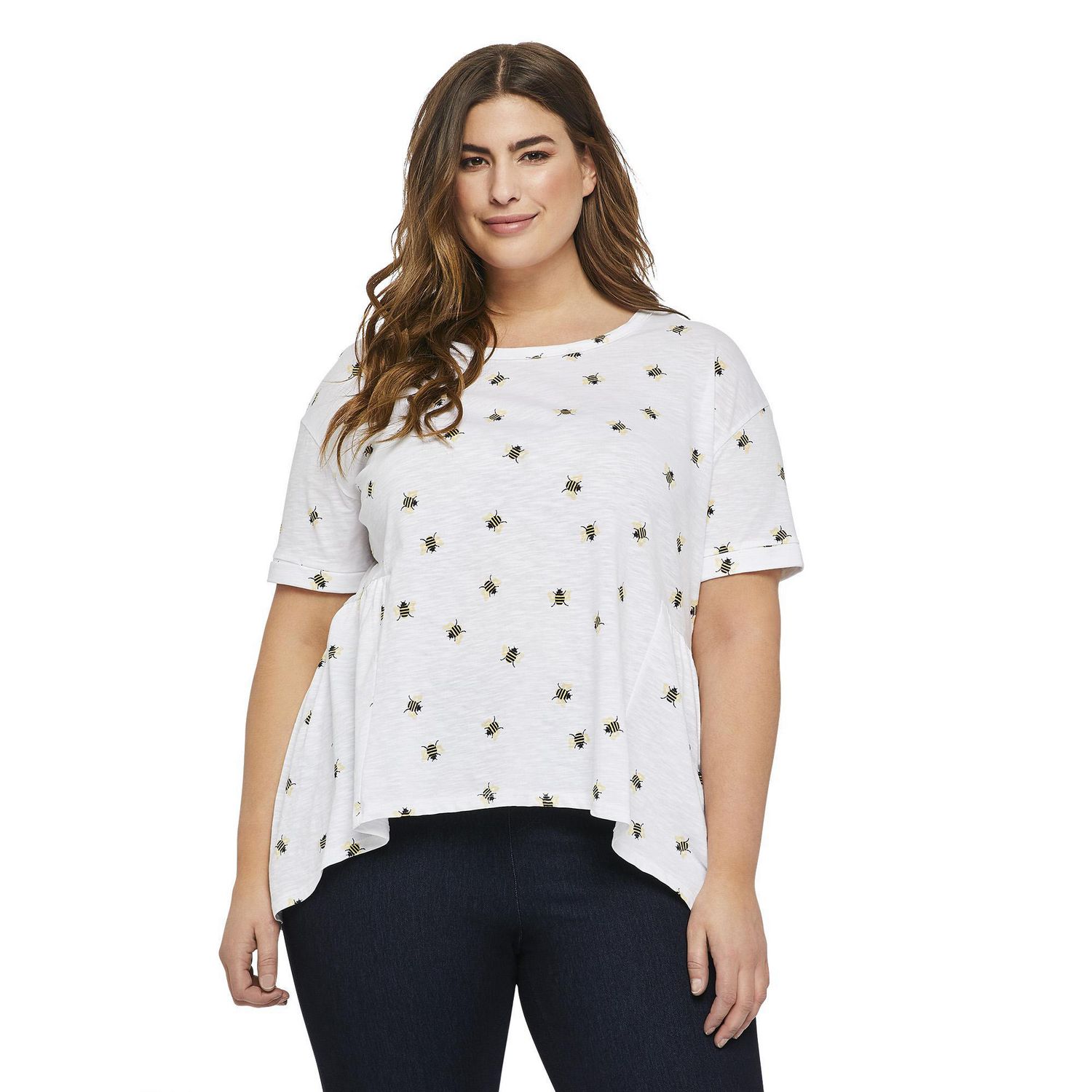 George Plus Women's Slub Peplum Top | Walmart Canada