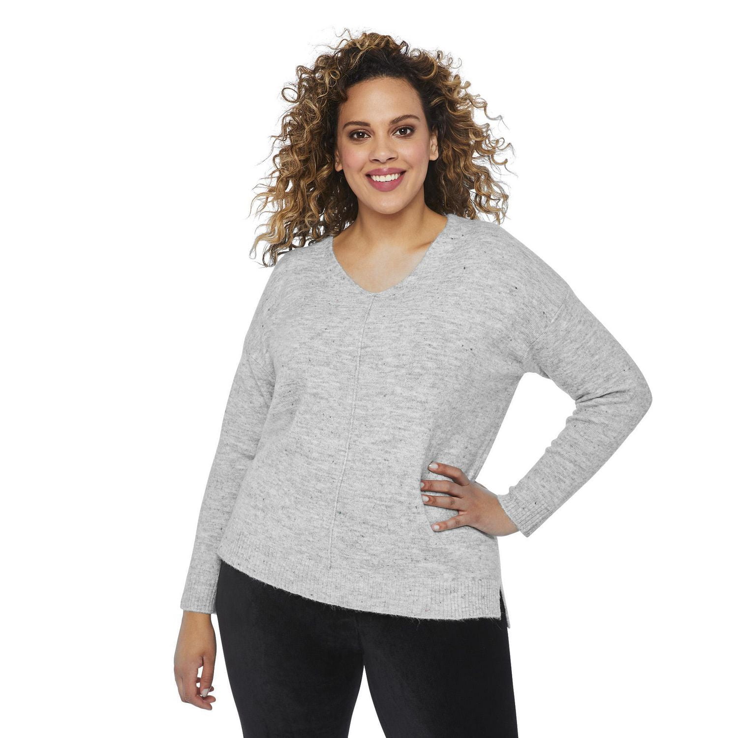 Plus Women's VNeck Sweater Walmart Canada