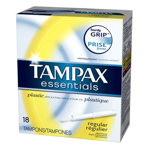 Tampax Tampons réguliers Essentials avec applicateur en plastique - non parfumés