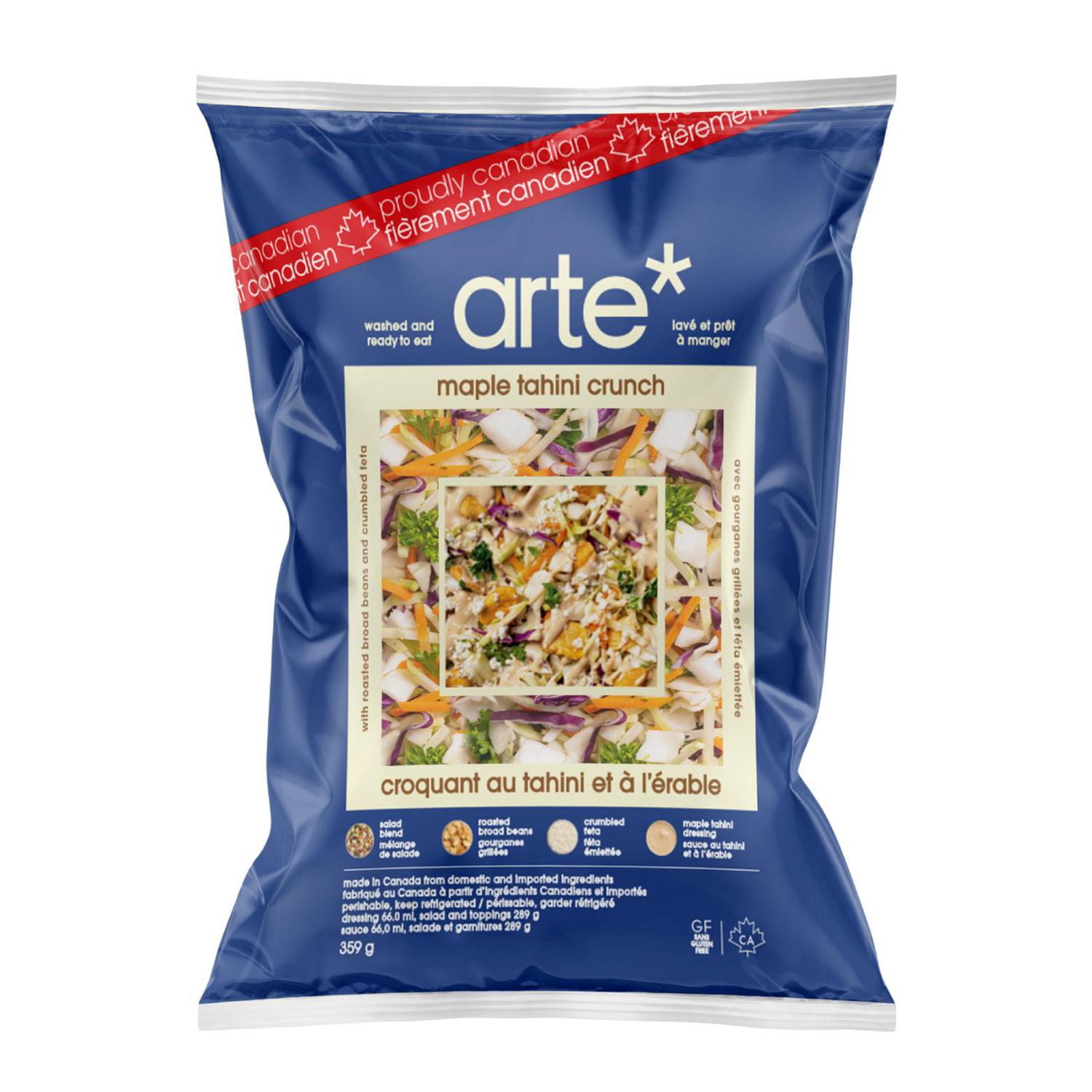 arte* Maple Tahini Crunch, Creamy feta salad kit, 300 g