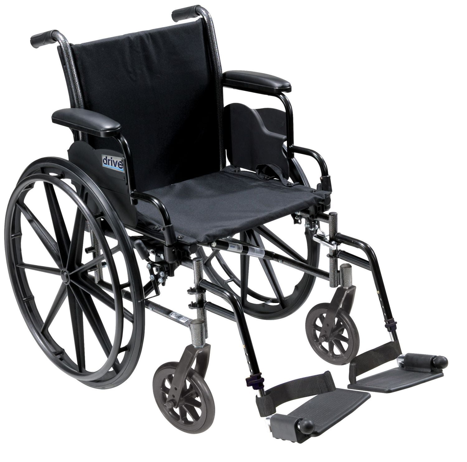 Drive Medical Black Cruiser III Light Weight Wheelchair With Flip Back ...