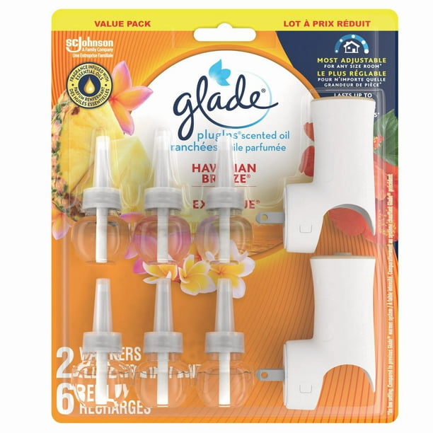 Glade Plugins® Air Freshener Oil Refill, Hawaiian Breeze, 2 Warmers 6
