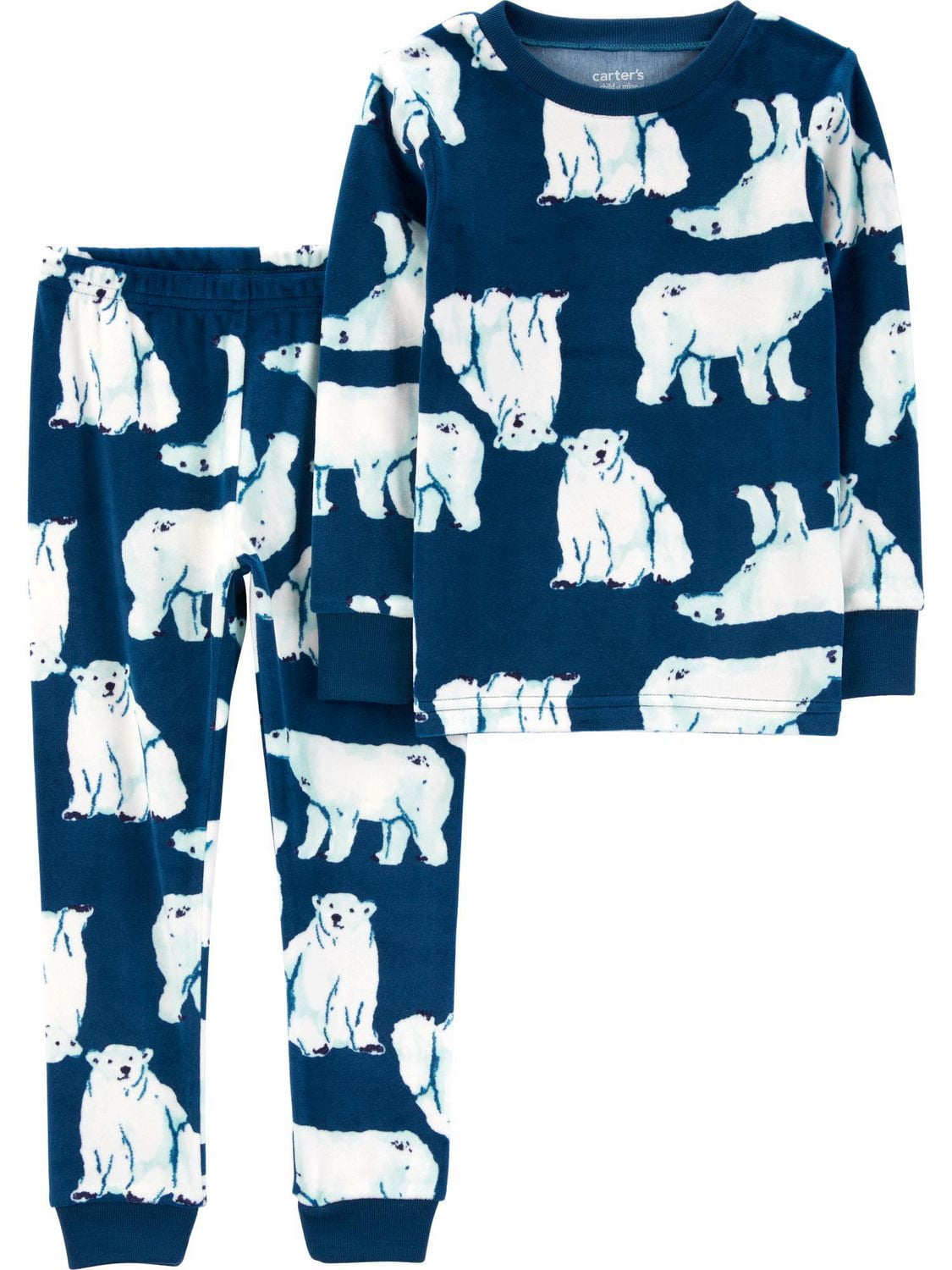 Carter's Child of Mine IB 2PC PJs Blue Polar Bear