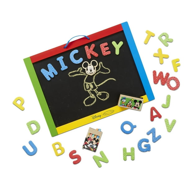 Melissa & Doug Tableau magnétique de Disney Mickey Mouse Clubhouse avec 27 aimants en bois pour alphabet