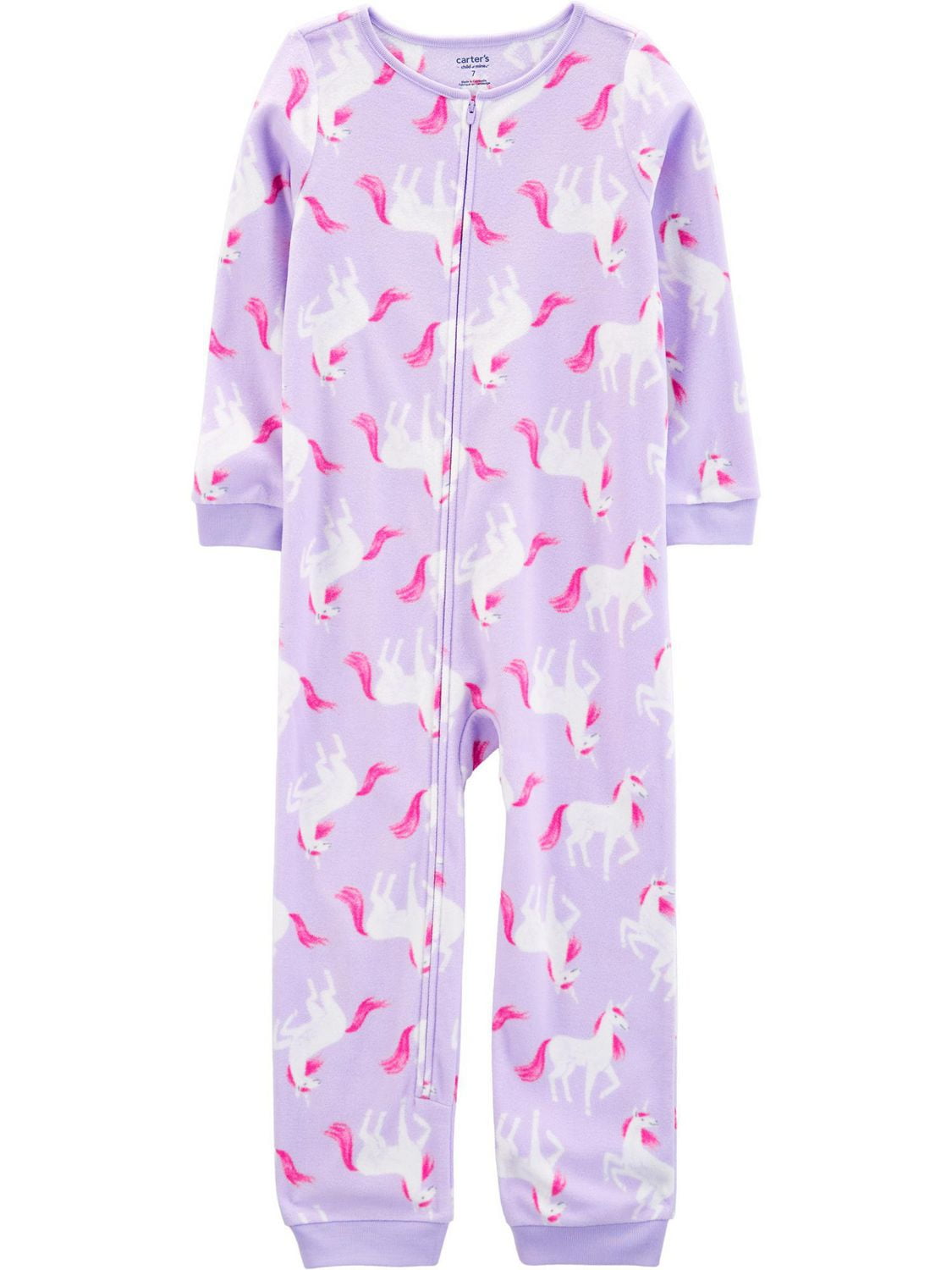 Carter s Child of Mine KG 1PC PJs Purple Unicorn 5 12 Walmart