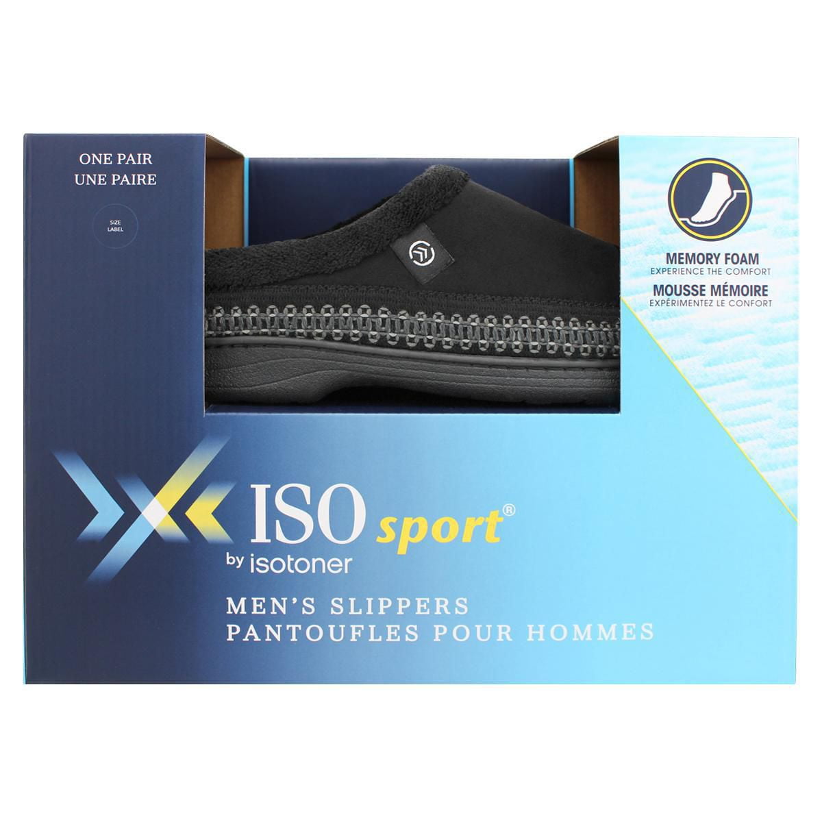 ISOsport by isotoner® Men's Mark Microsuede Clog Slippers