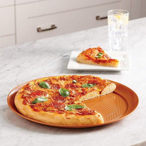 Gotham Steel 14” Perfect Pizza Tray with Premium Nonstick Copper